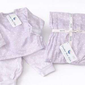 Under the Nile Lavender Kids Pajama Set and Crib Sheet